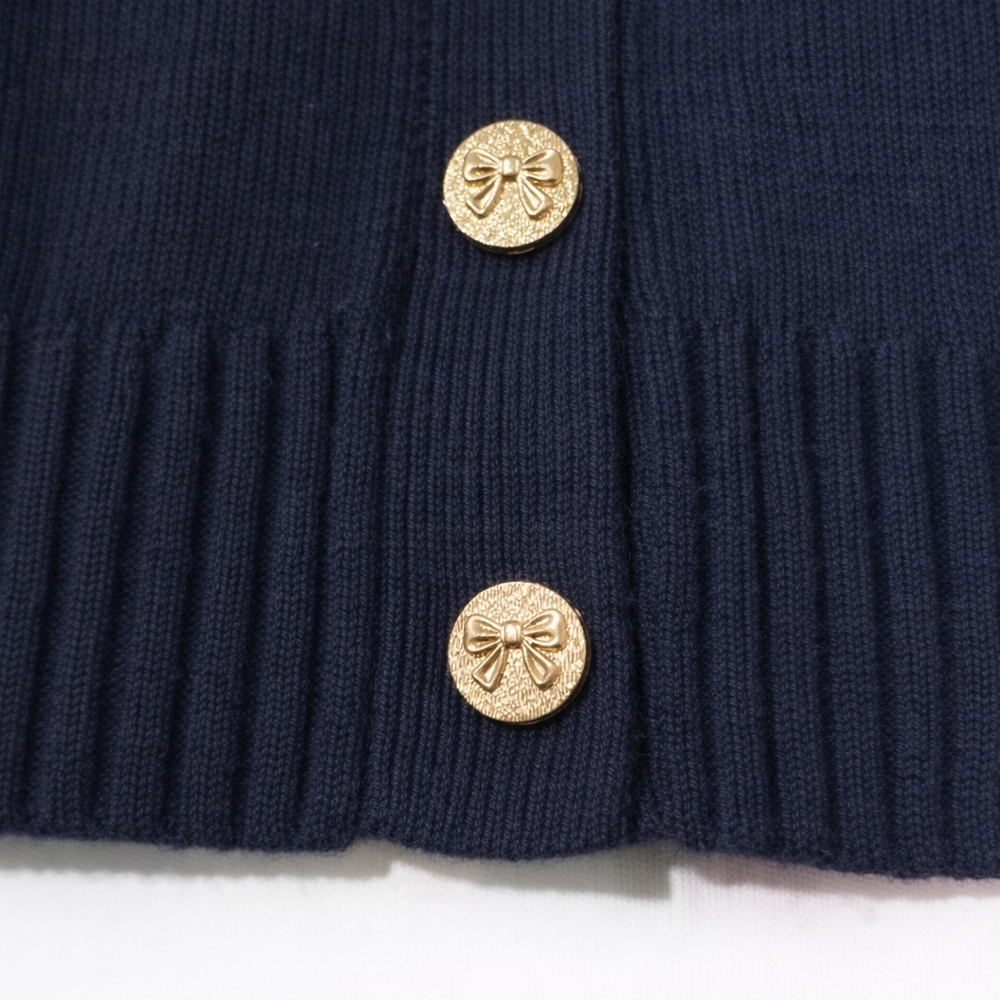 MABLE Oceana Navy Peter Pan Collar Cardigan Sweater Size S - Picture 7 of 11